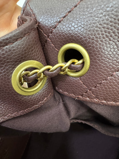 CHANEL 25Bag 荔枝牛皮 Small Chocolate