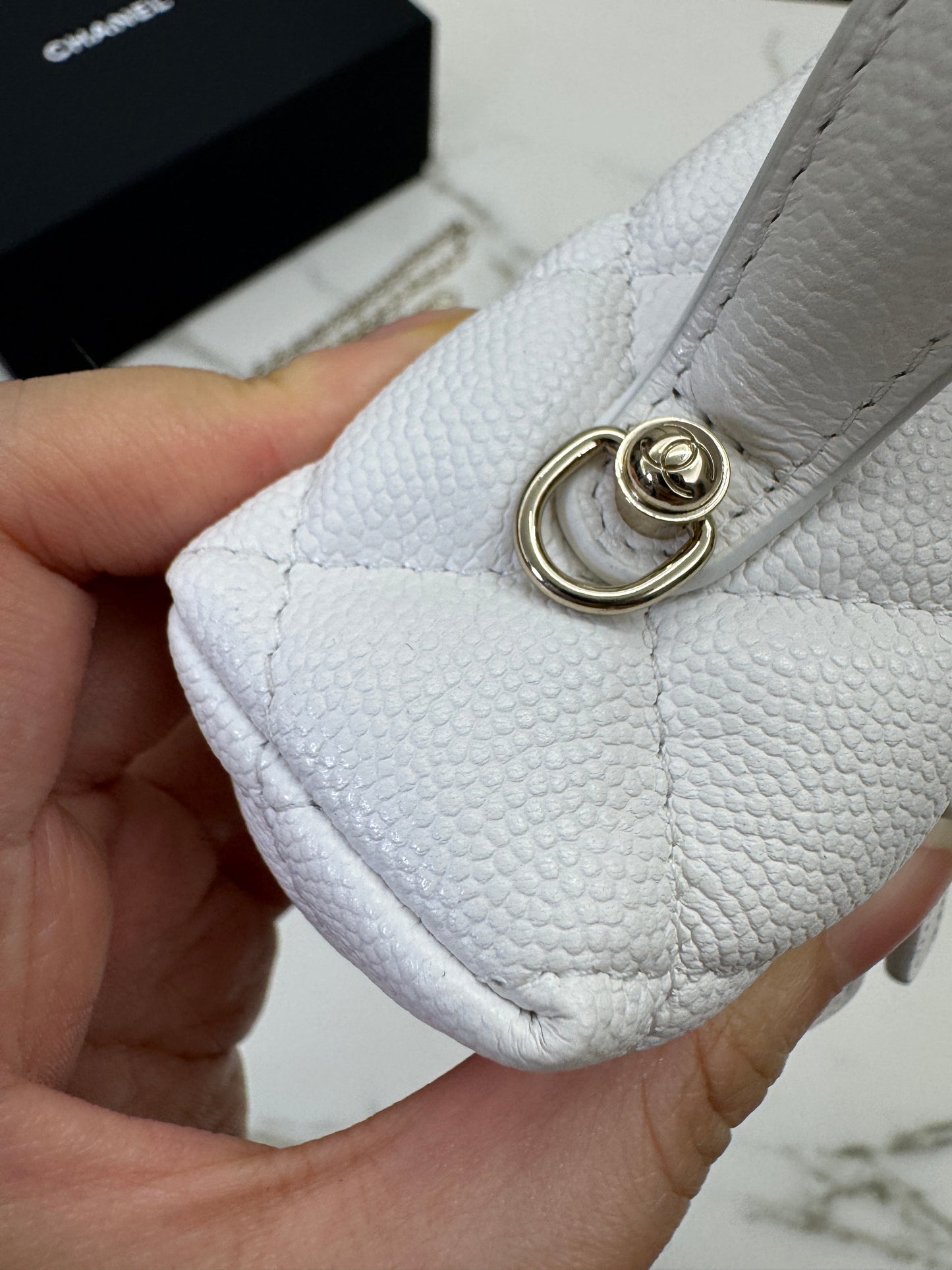 CHANEL 25C LP盒子包 白色 Vanity