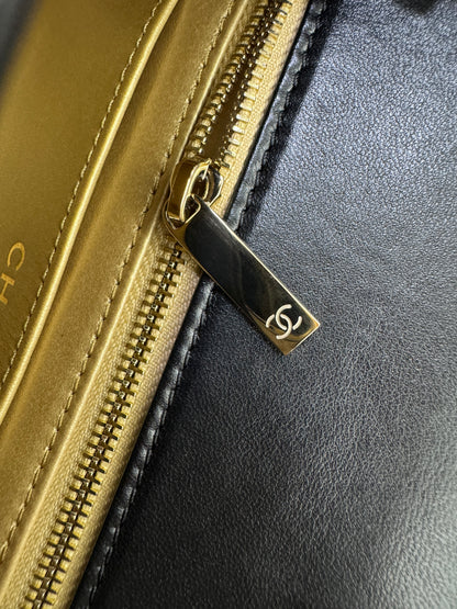 CHANEL 25K亮面淺金球 Mini CF20 Pearl Crush