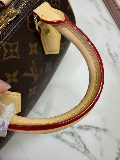 LV Speedy 20 粉橙色肩帶