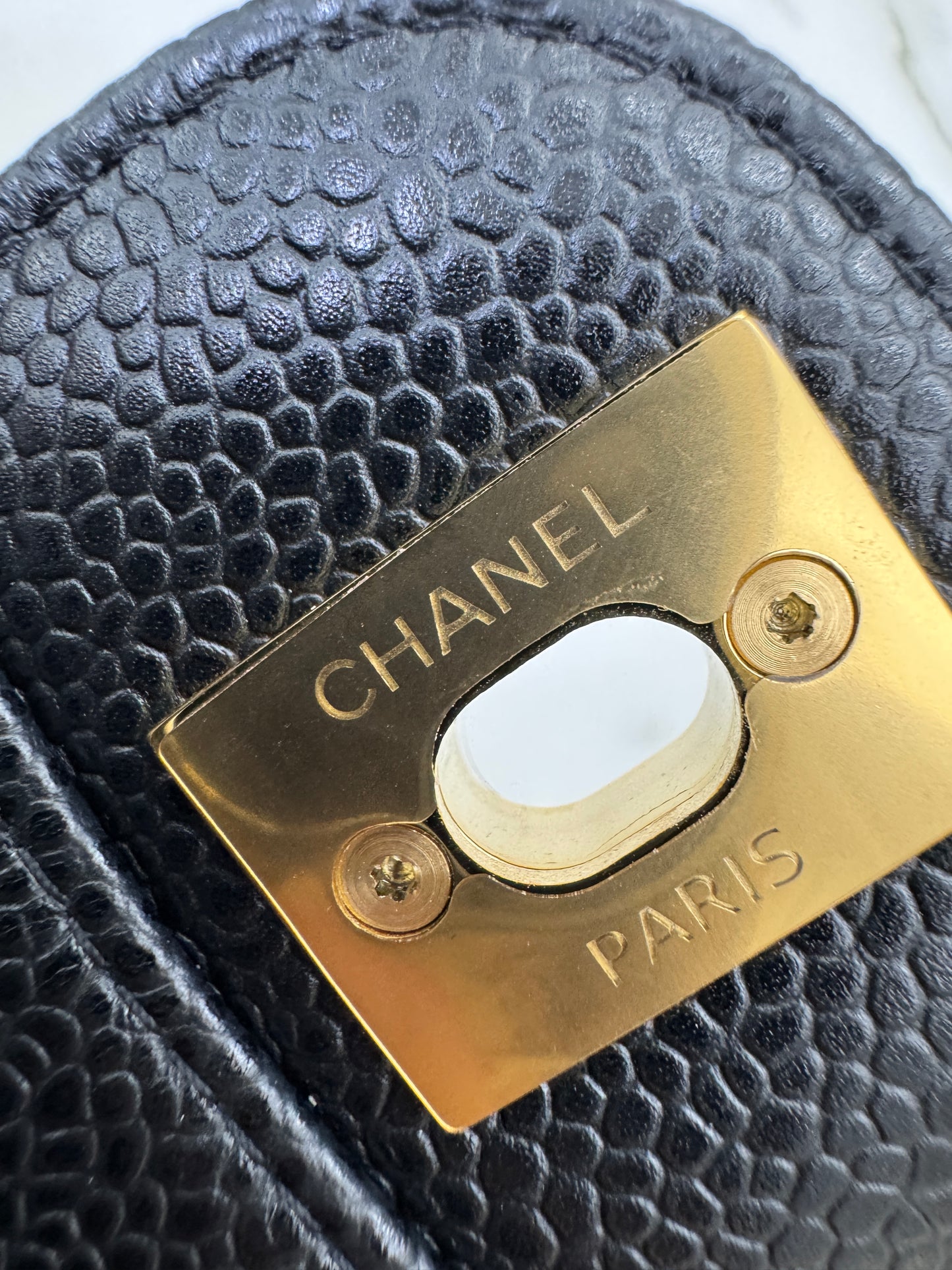 CHANEL CF25 Medium 黑金牛 Black Calfskin GHW