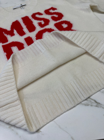 DIOR Miss Dior 紅字薄毛衣