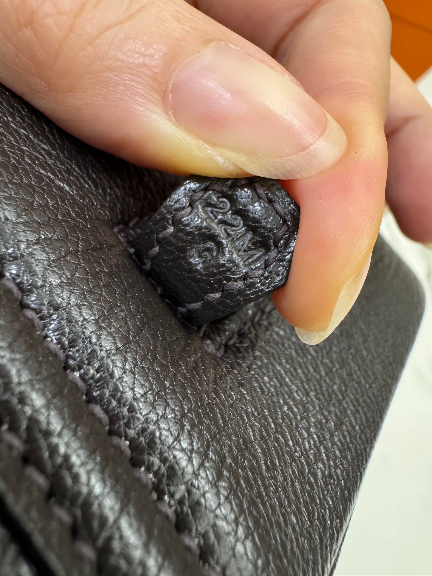 HERMES Mini Plume 一代 烏木色金扣 山羊皮 Ubene GHW Chevre Mysore