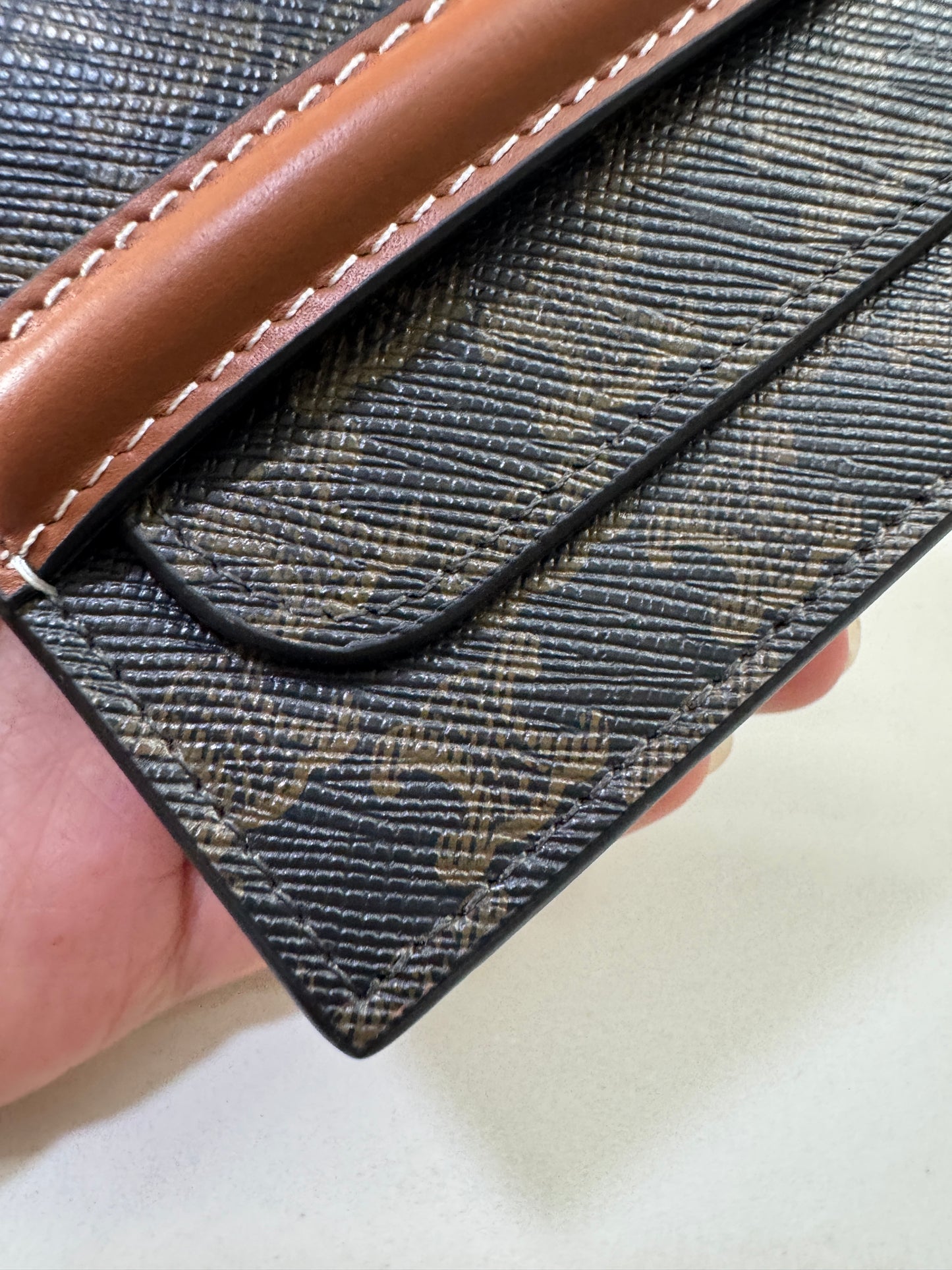 CELINE Canvas 老花雙層卡包
