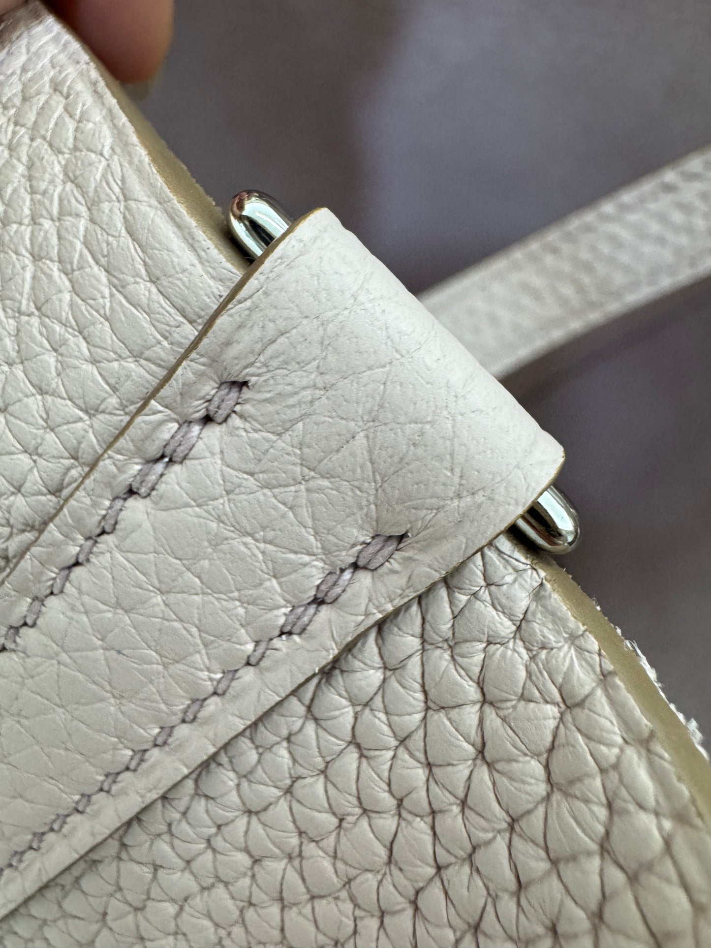 HERMES Picotin Lock 18 夢幻紫銀扣 TC Mauve Pale PHW