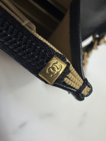 CHANEL woc 24A 琺瑯調節扣 羊皮 黑