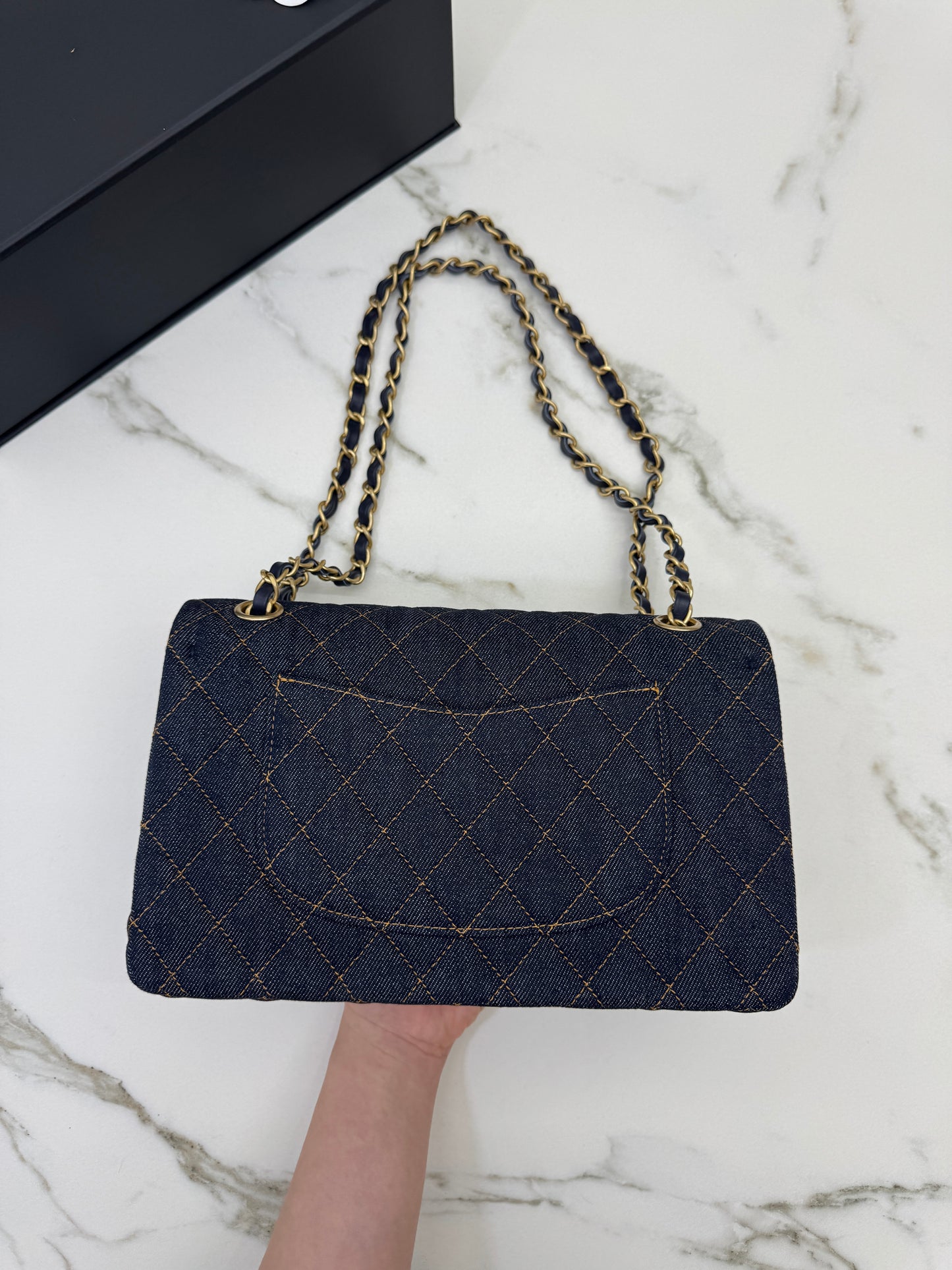 CHANEL 26P深藍牛仔 CF25 Medium