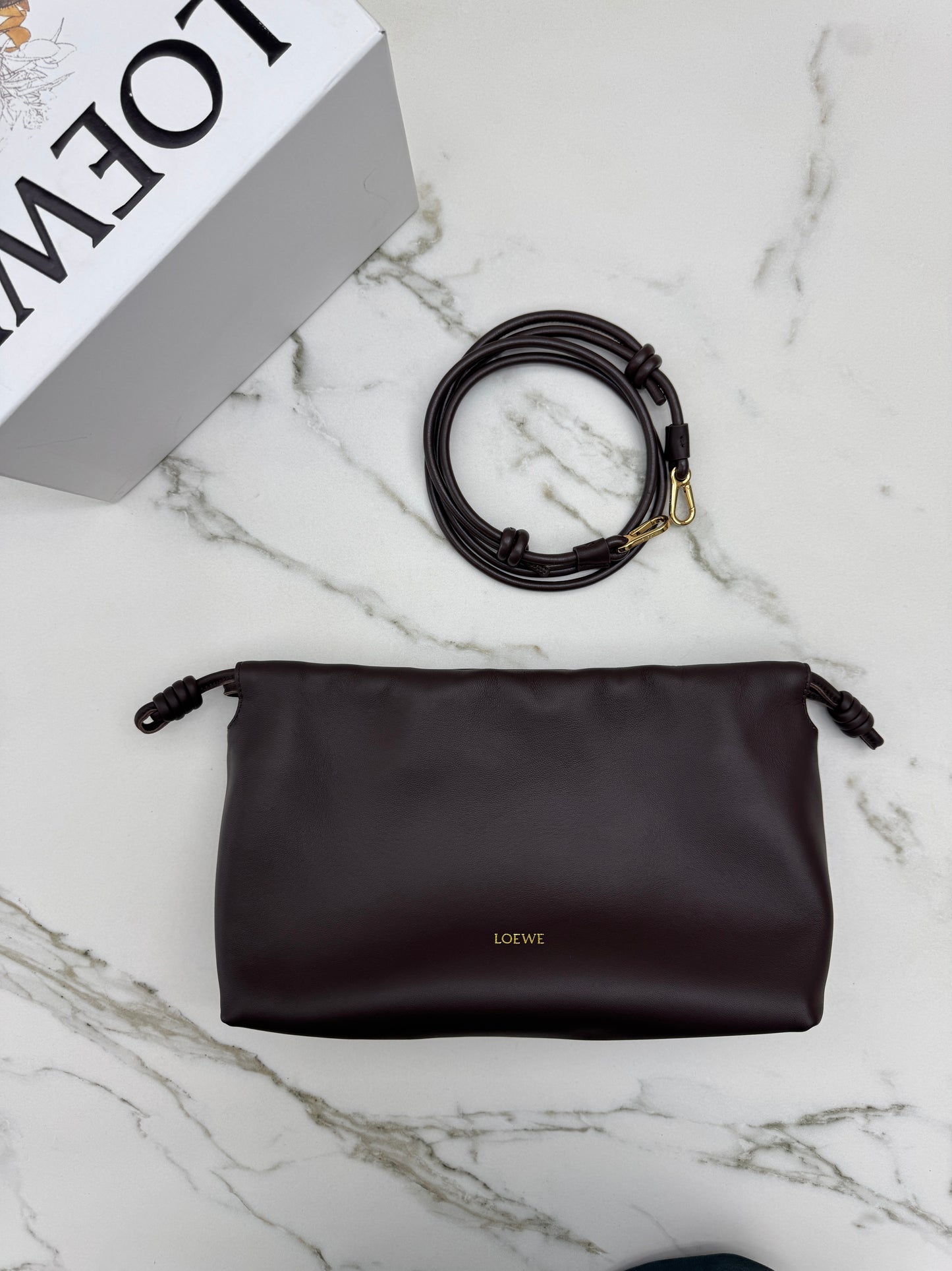 LOEWE Flamenco Purse Medium Dark Chestnut
