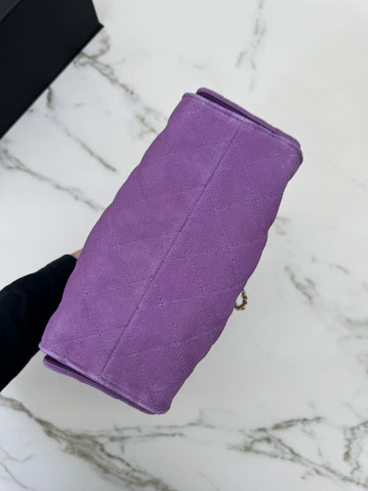 CHANEL Mini 25 Bag 紫色麂皮