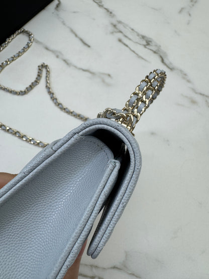 CHANEL 25S Kelly 手機包 Baby Blue