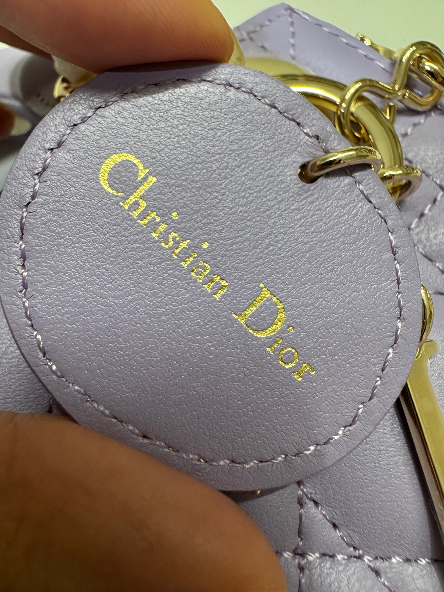 DIOR Mini Lady Dior 紫色羊皮