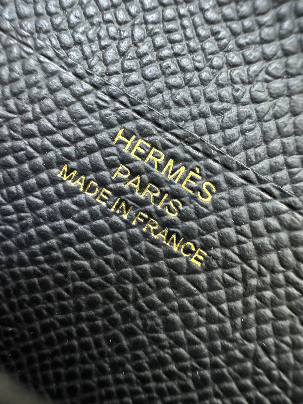 HERMES Bearn Compact Wallet 黑金 Epsom