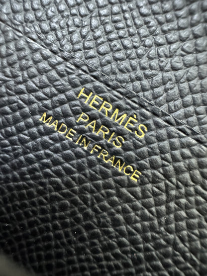 HERMES Bearn Compact Wallet 黑金 Epsom