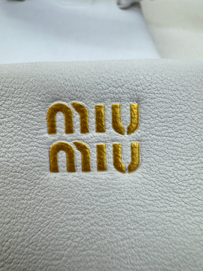 MIU MIU 兩穿魚嘴涼鞋 白色