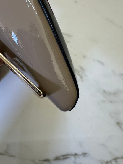 RV Trompette 喇叭跟7cm 漆皮高跟鞋 米灰色