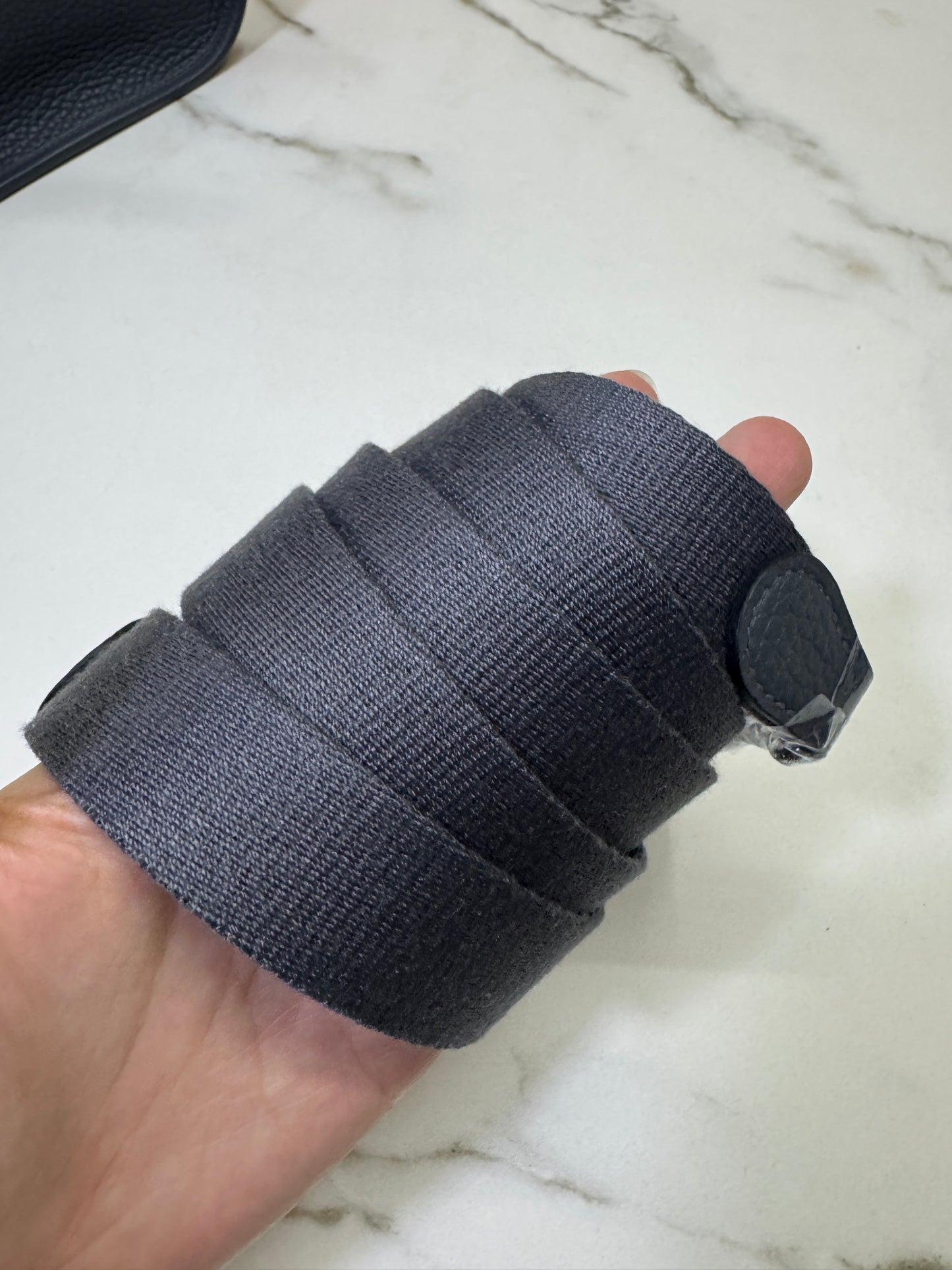 HERMES Mini Evelyn 石板灰銀扣 85 Ardoise PHW