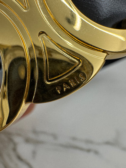 CELINE 凱旋門金扣 2.5cm皮帶 亮面牛皮