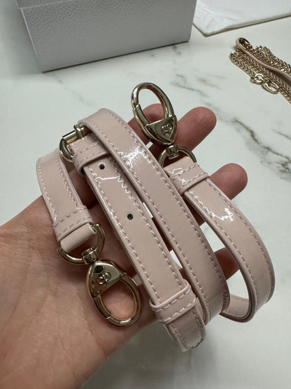 DIOR Lady Mini 三格 漆皮 淡粉 light Pink