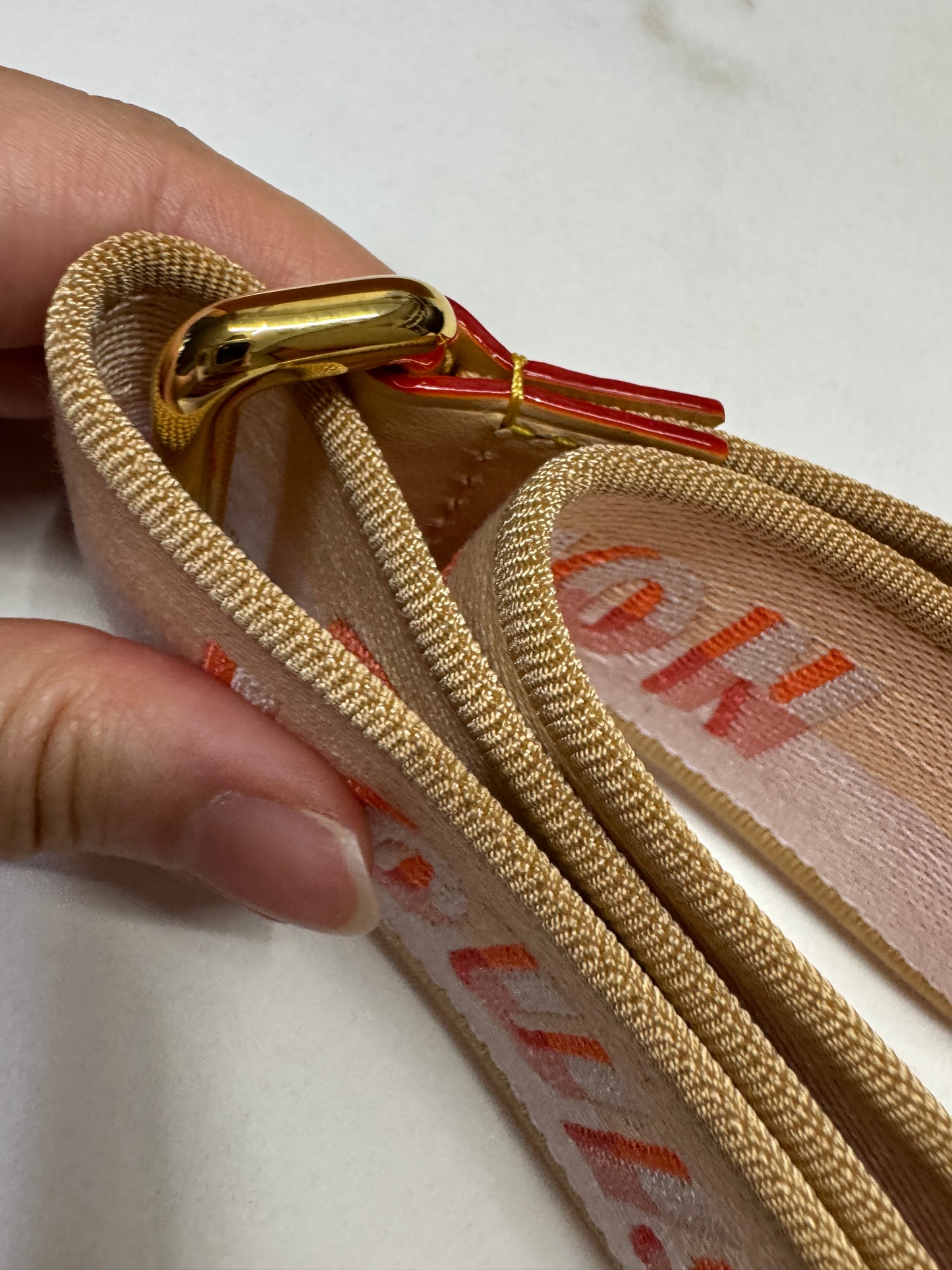 LV Speedy 20 粉橙色肩帶
