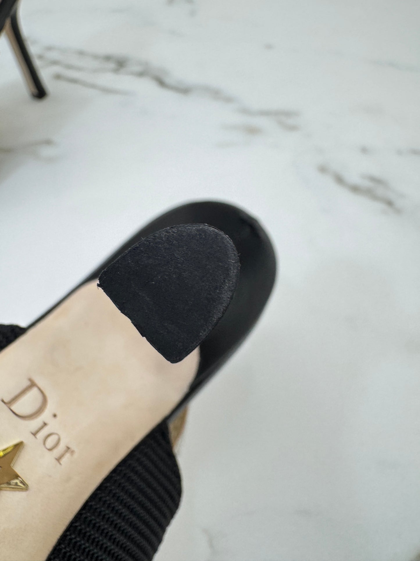 DIOR J'adior Slingback 黑色科技布 10cm