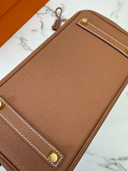 HERMES Birkin 25 金棕色金扣 Togo Gold GHW