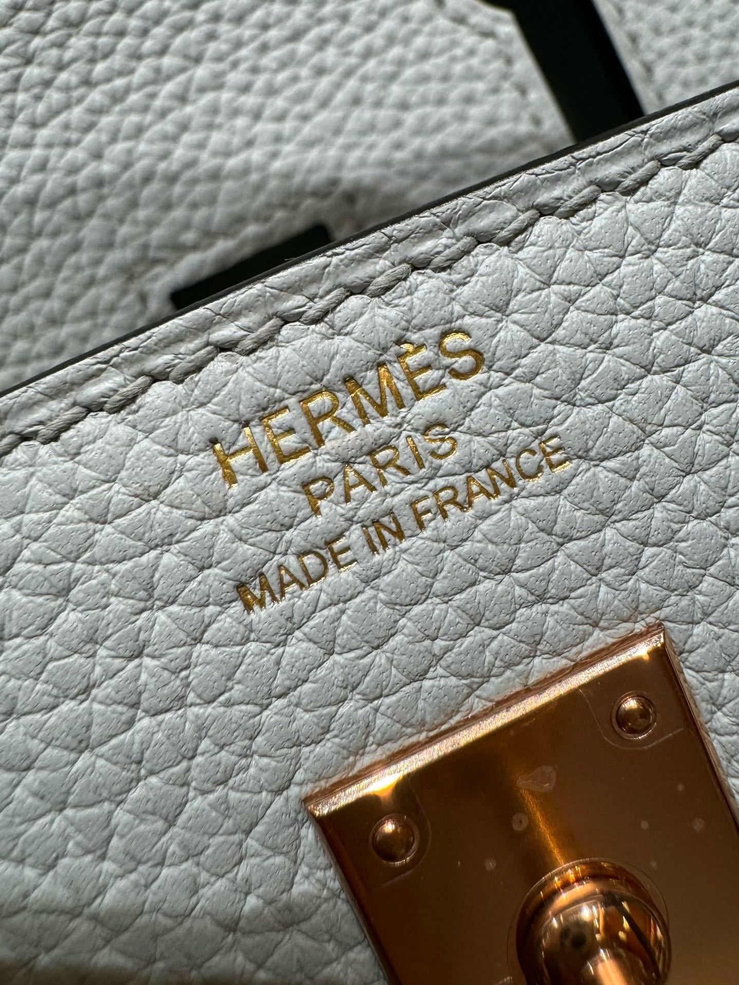 HERMES Birkin25 聖杯藍 玫瑰金扣 togo 08