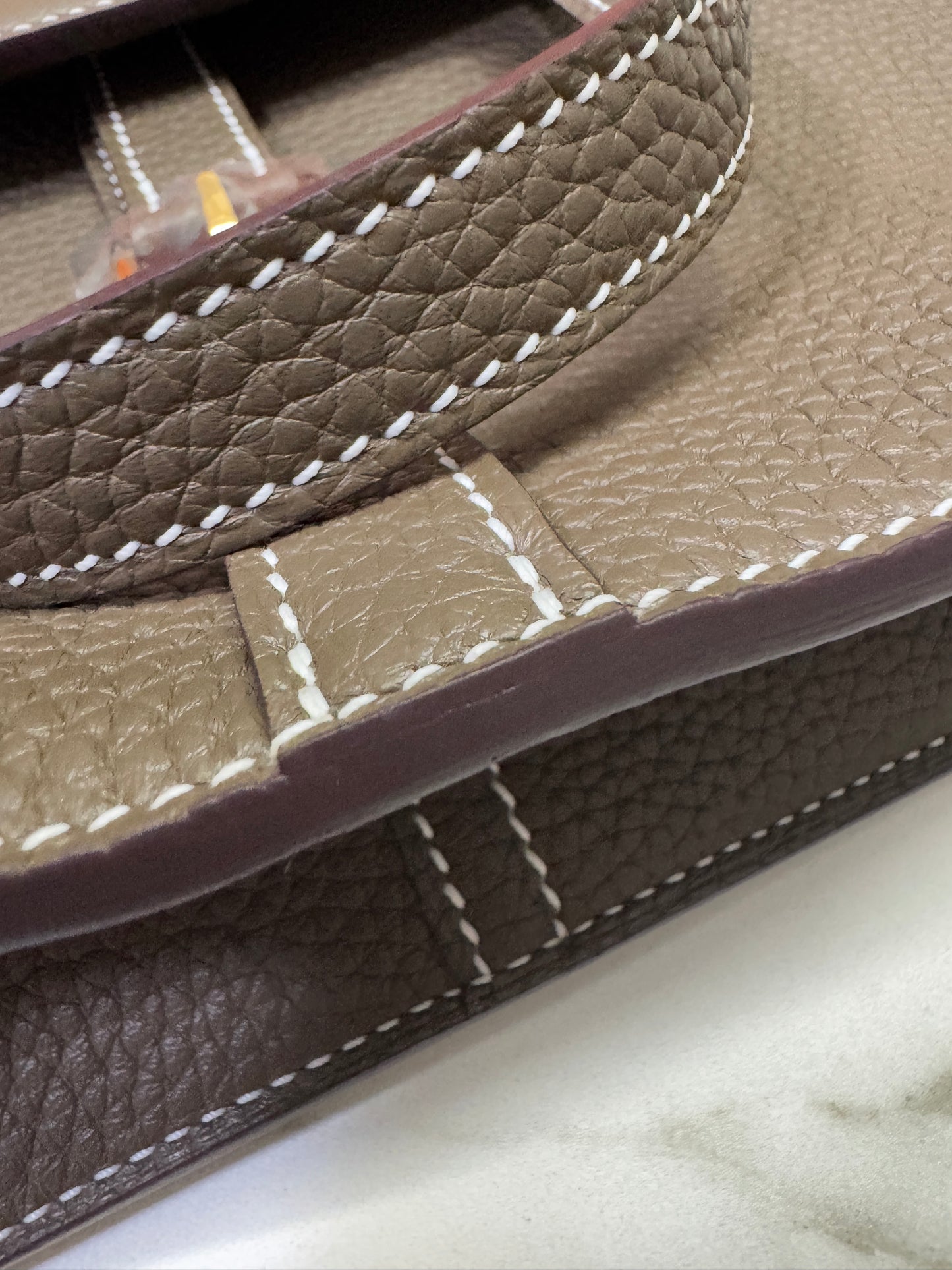 HERMES Halzan 25 大象灰金扣