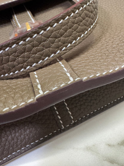 HERMES Halzan 25 大象灰金扣