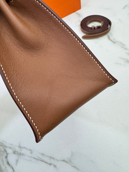 HERMES Kelly Danse 金棕色金扣 Swift Gold GHW