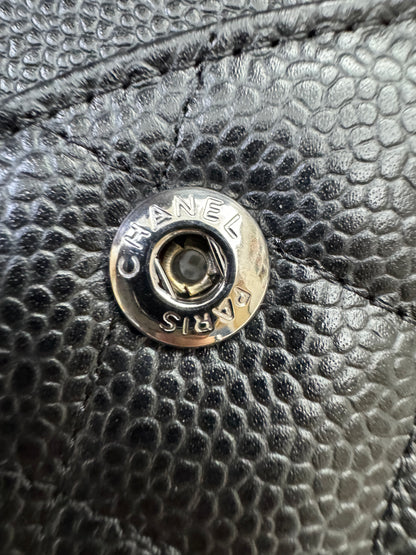 CHANEL CF25 Medium 黑銀牛