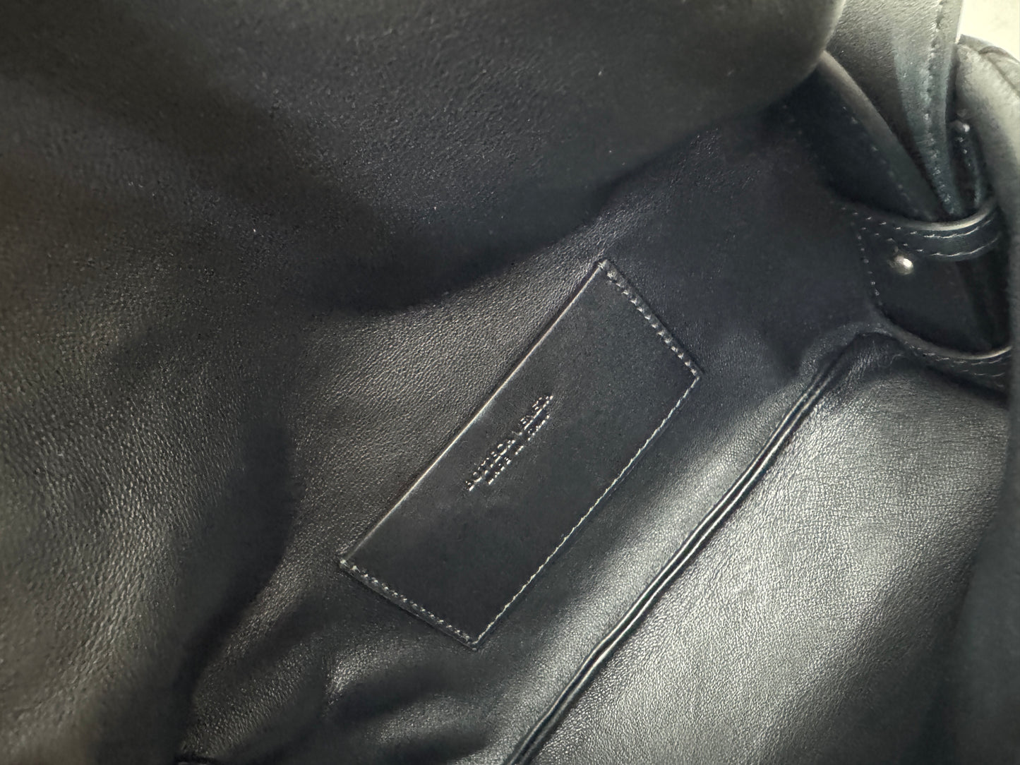 BV Intrecciato Mini Bag with Flap Black