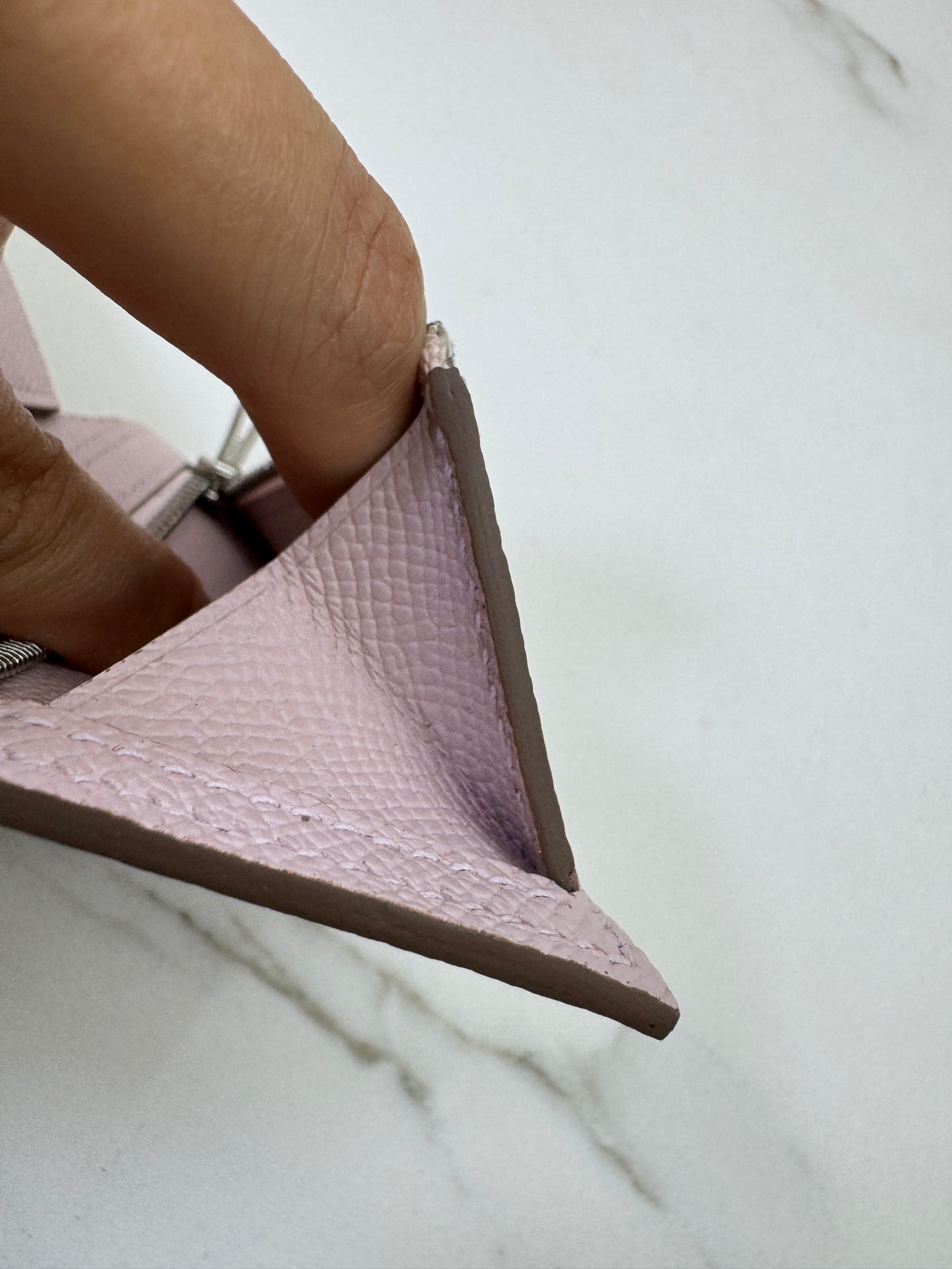 HERMES Bearn Wallet 三摺錢包 夢幻紫銀扣 Epsom Mauve Pale PHW