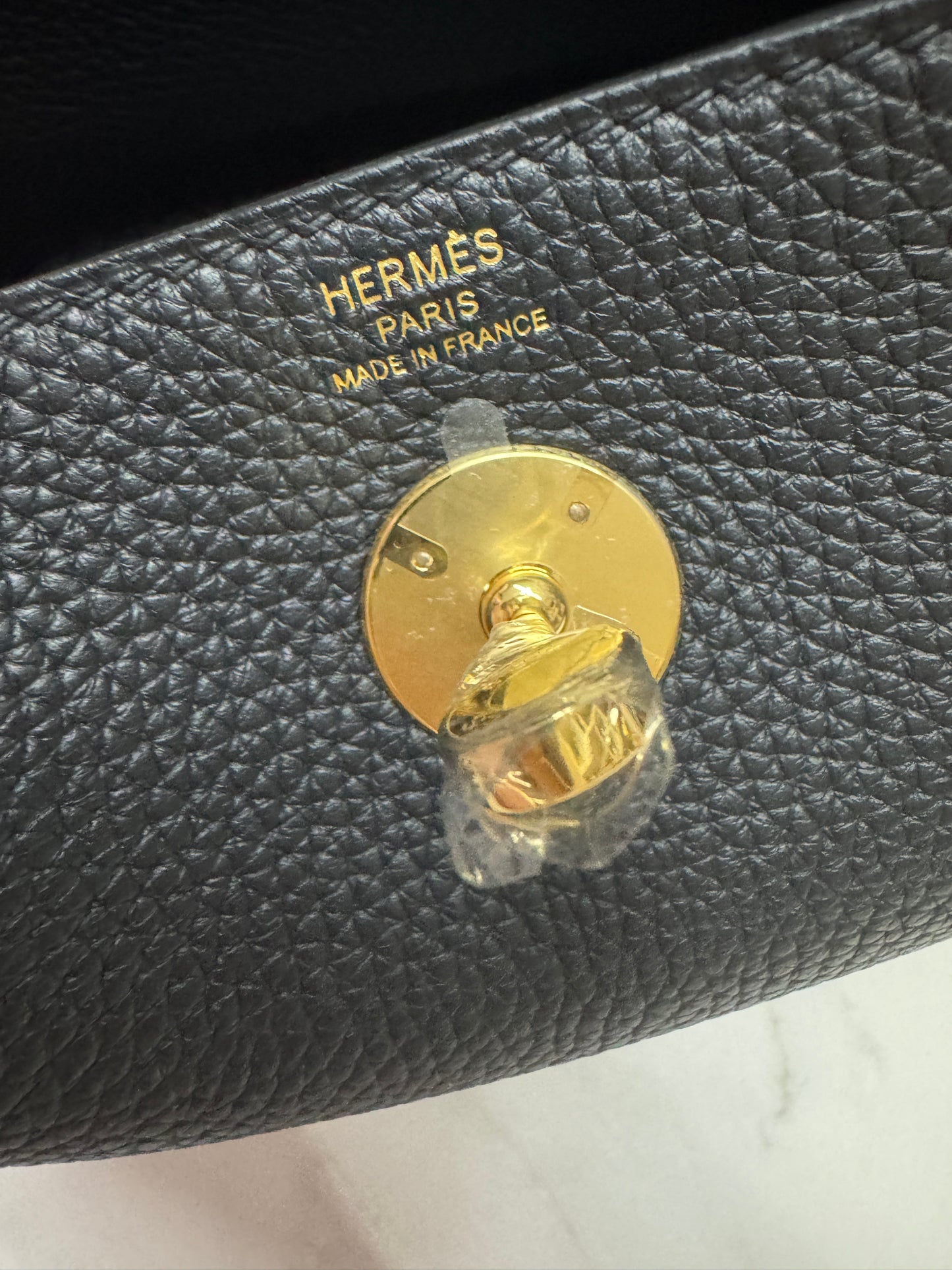 HERMES Lindy26 黑色金扣 TC