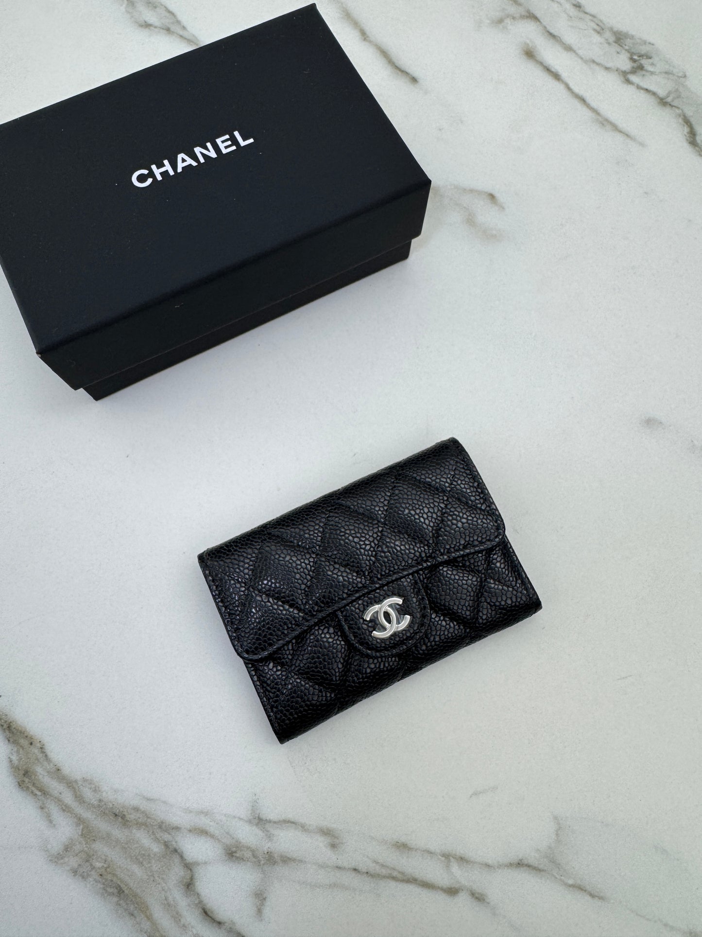 CHANEL CF Cardholder 黑銀牛