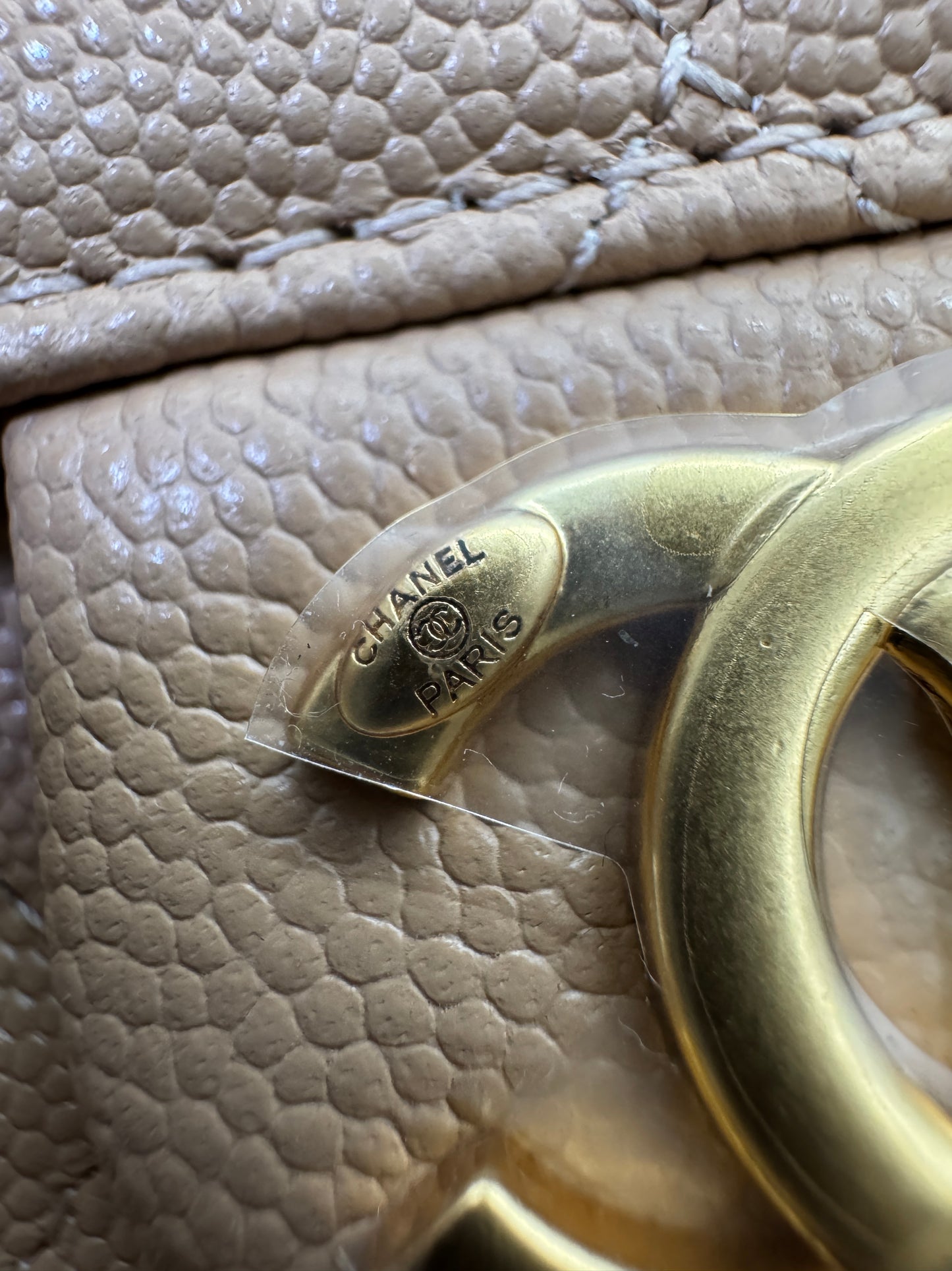 CHANEL Mini 25Bag 奶茶杏荔枝皮 Caviar Calfskin