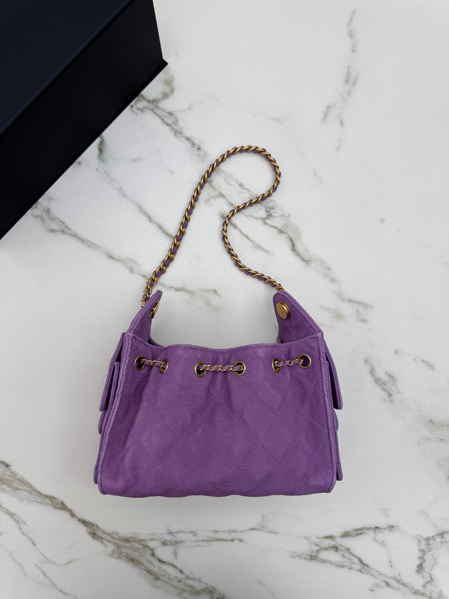 CHANEL Mini 25 Bag 紫色麂皮