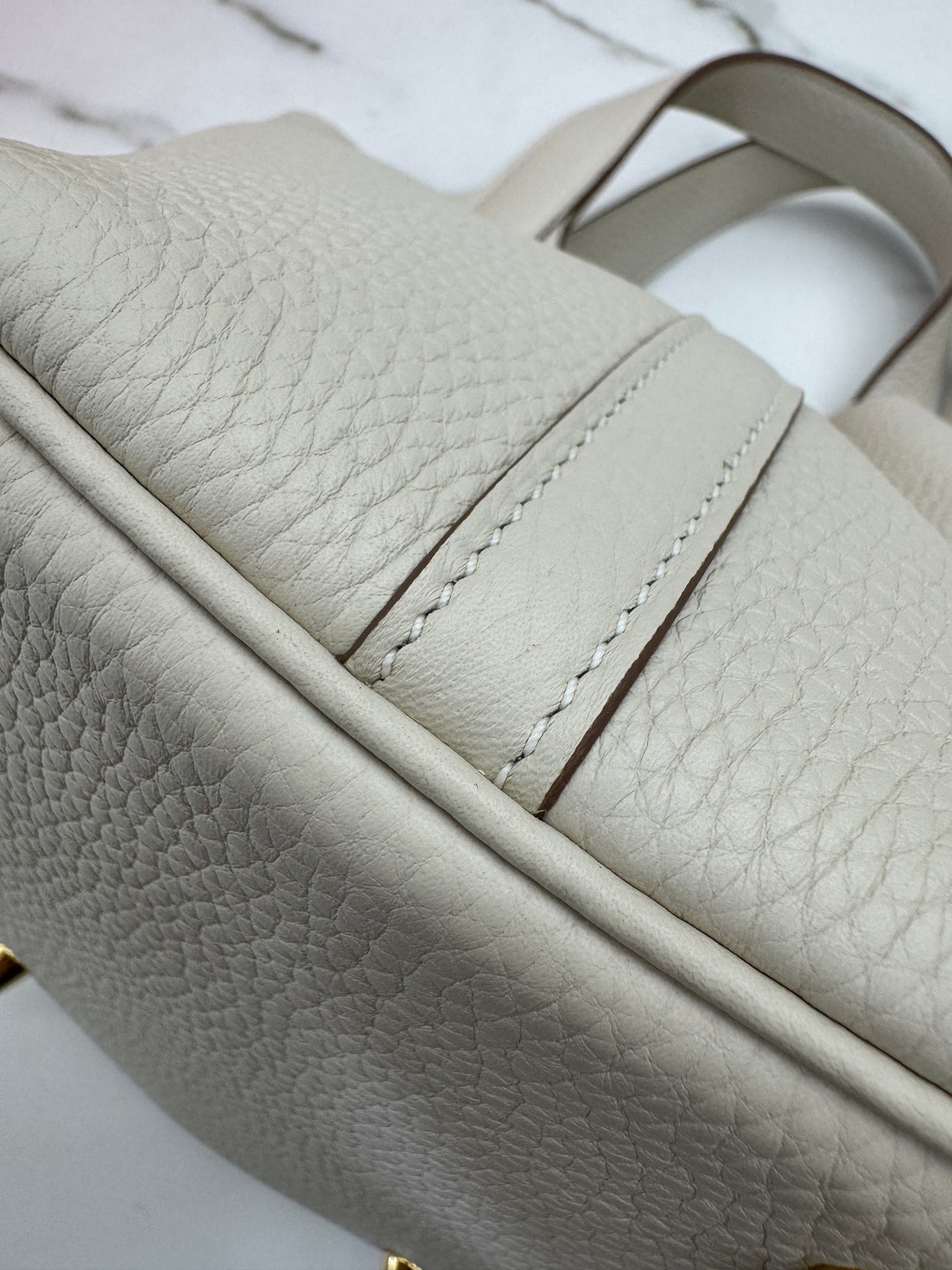 HERMES Picotin 18 奶昔白金扣 Craie GHW