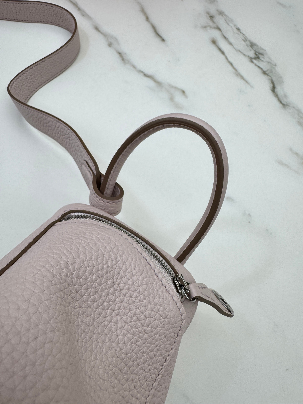 HERMES Mini Lindy 夢幻紫銀扣