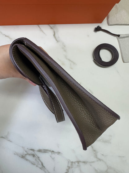 HERMES Halzan 25 大象灰金扣