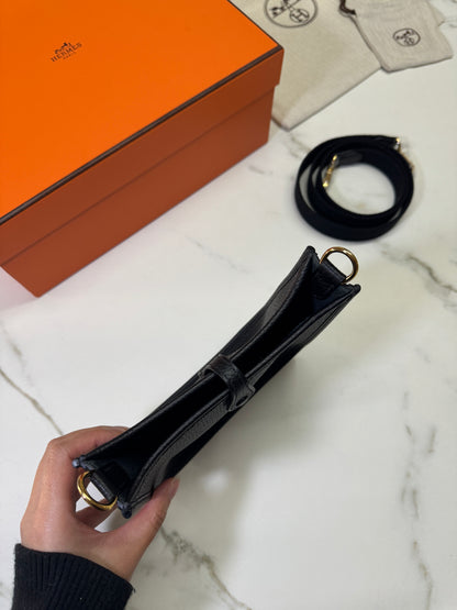 HERMES Mini Evelyn Noir GHW