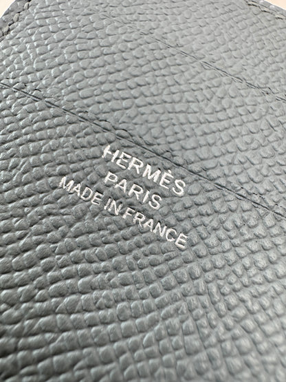 HERMES Bearn 三摺錢包 亞麻藍 Blue Lin Epsom PHW