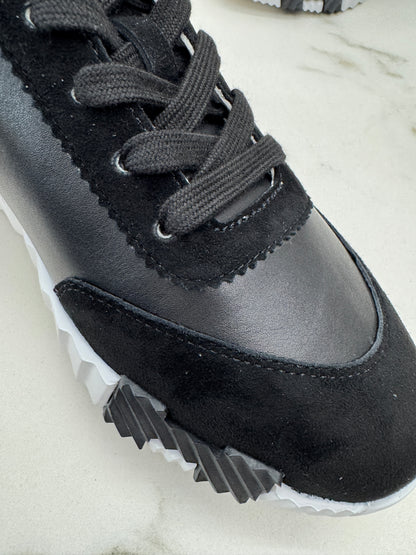 HERMES Bouncing 運動鞋 黑色皮面