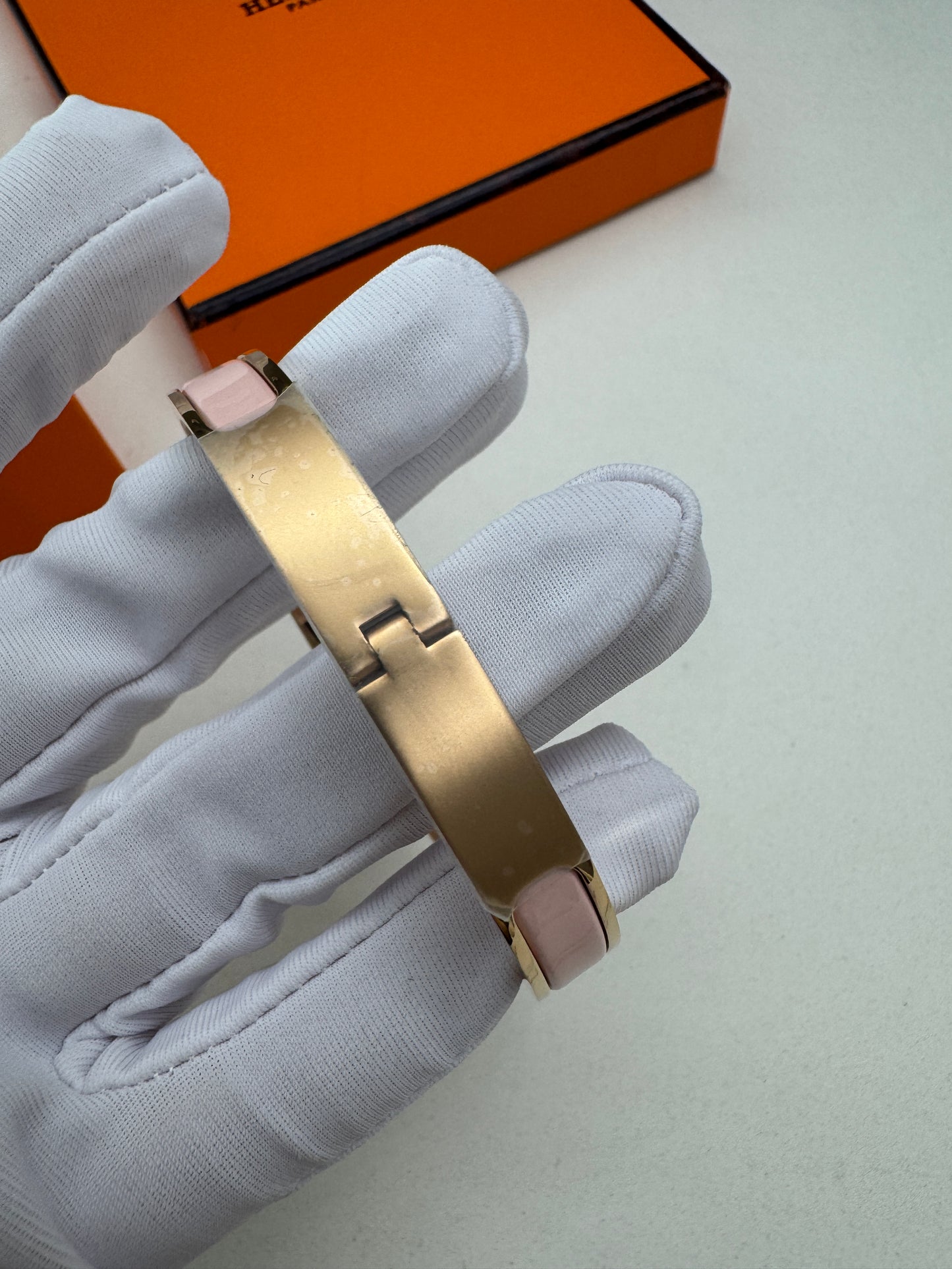 HERMES Mini Clic Chaine d’Ancre Bracelet 粉紅色玫瑰金手鐲