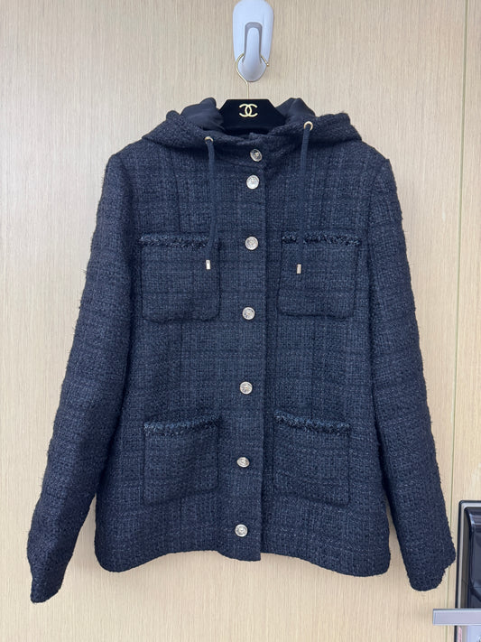 CHANEL 25B Tweed 連帽外套【Jennie同款】