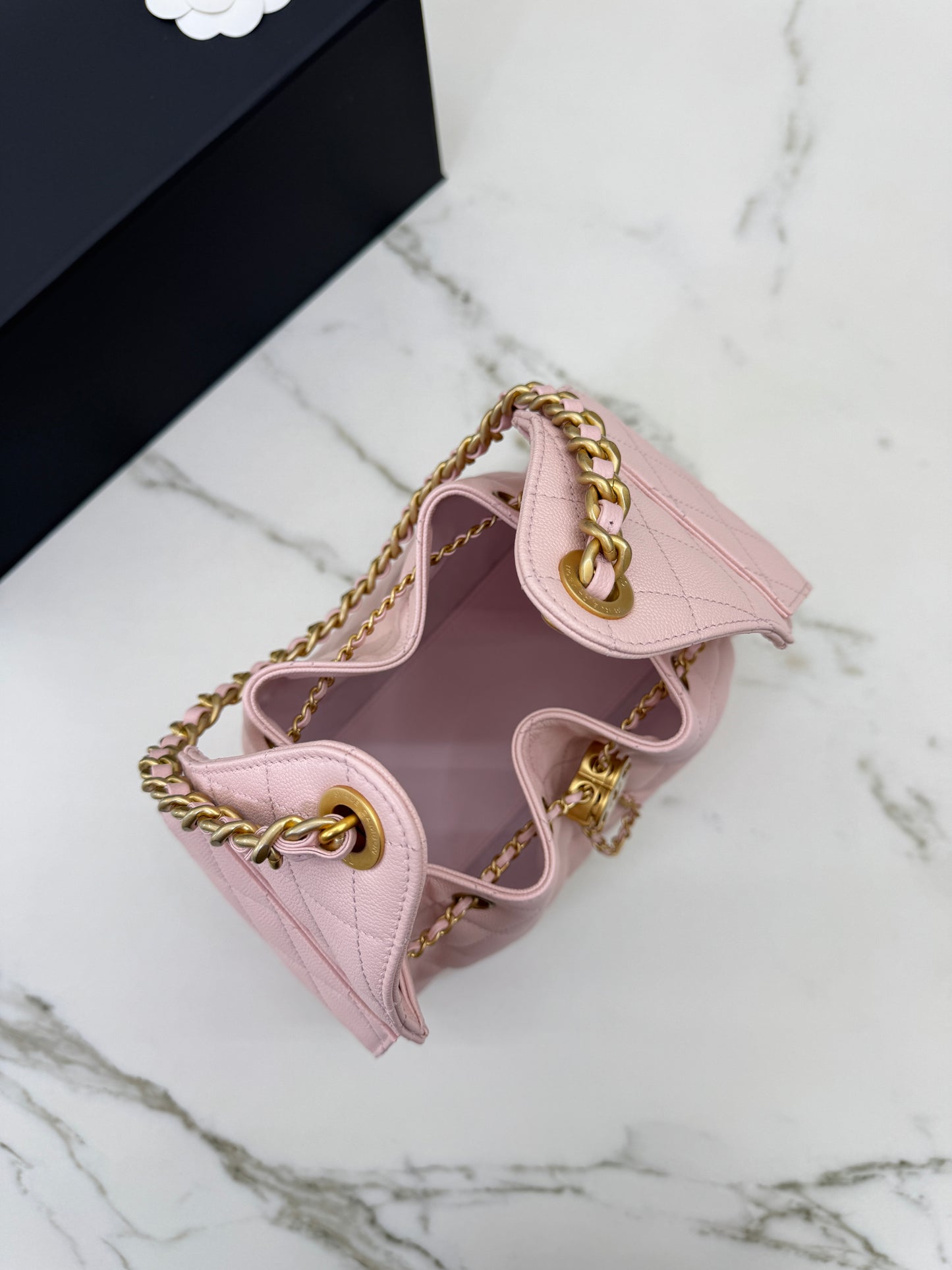 CHANEL 25Bag 粉紅色荔枝牛皮 Small