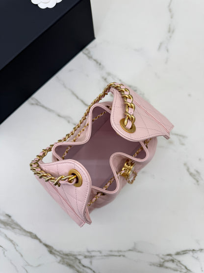 CHANEL 25Bag 粉紅色荔枝牛皮 Small