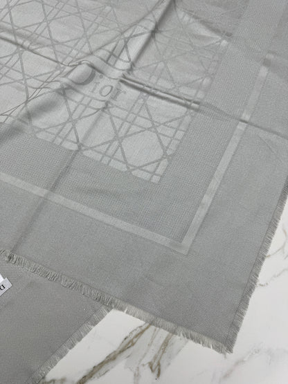 DIOR Cannage 140cm Scarf 銀色