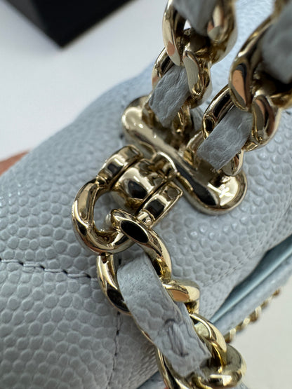 CHANEL 25S Kelly 手機包 Baby Blue