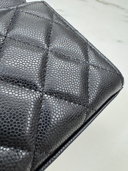 CHANEL 25S Kelly 橫版手機包 黑色