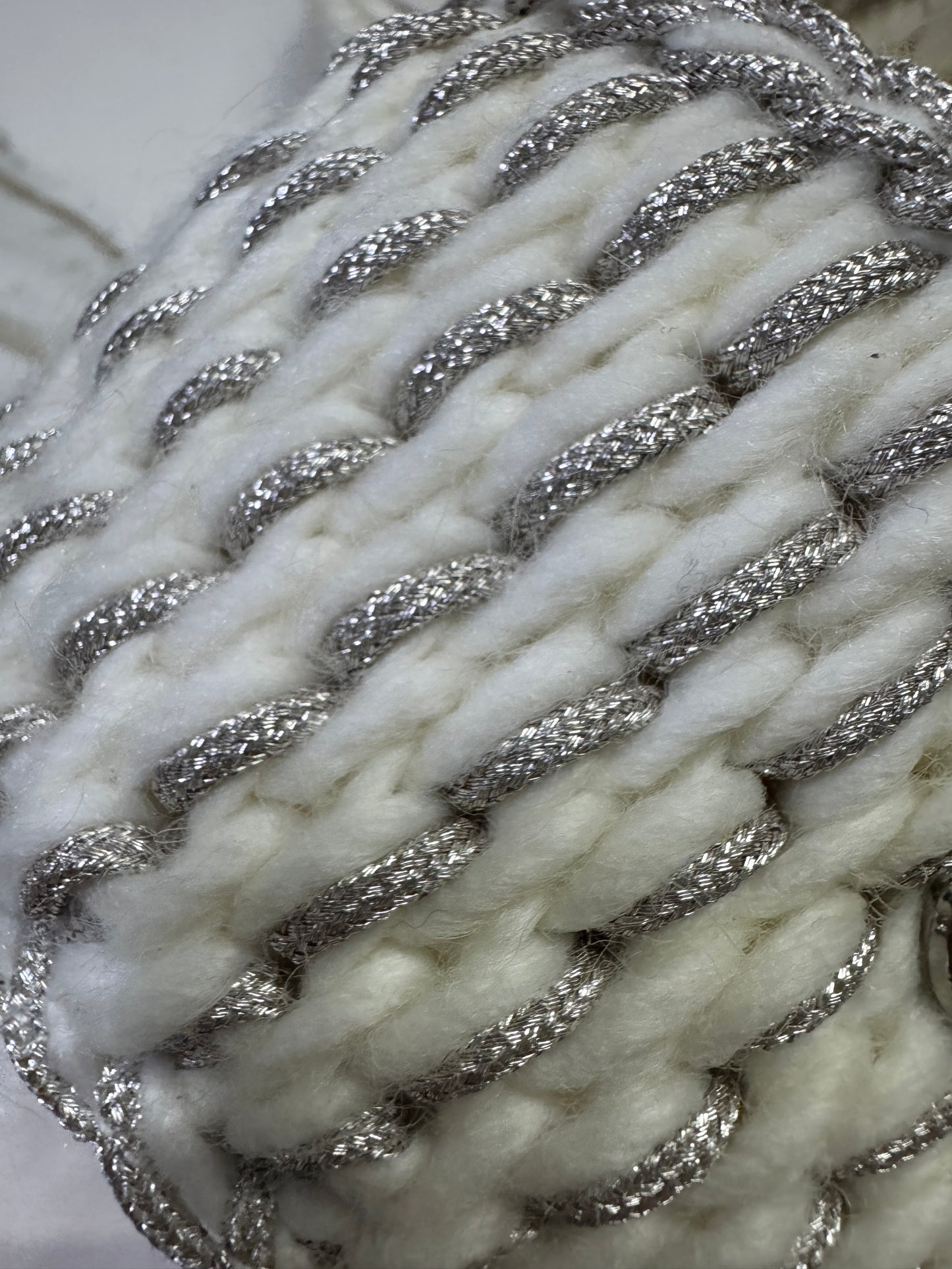 CHANEL 白銀色 厚底拖鞋